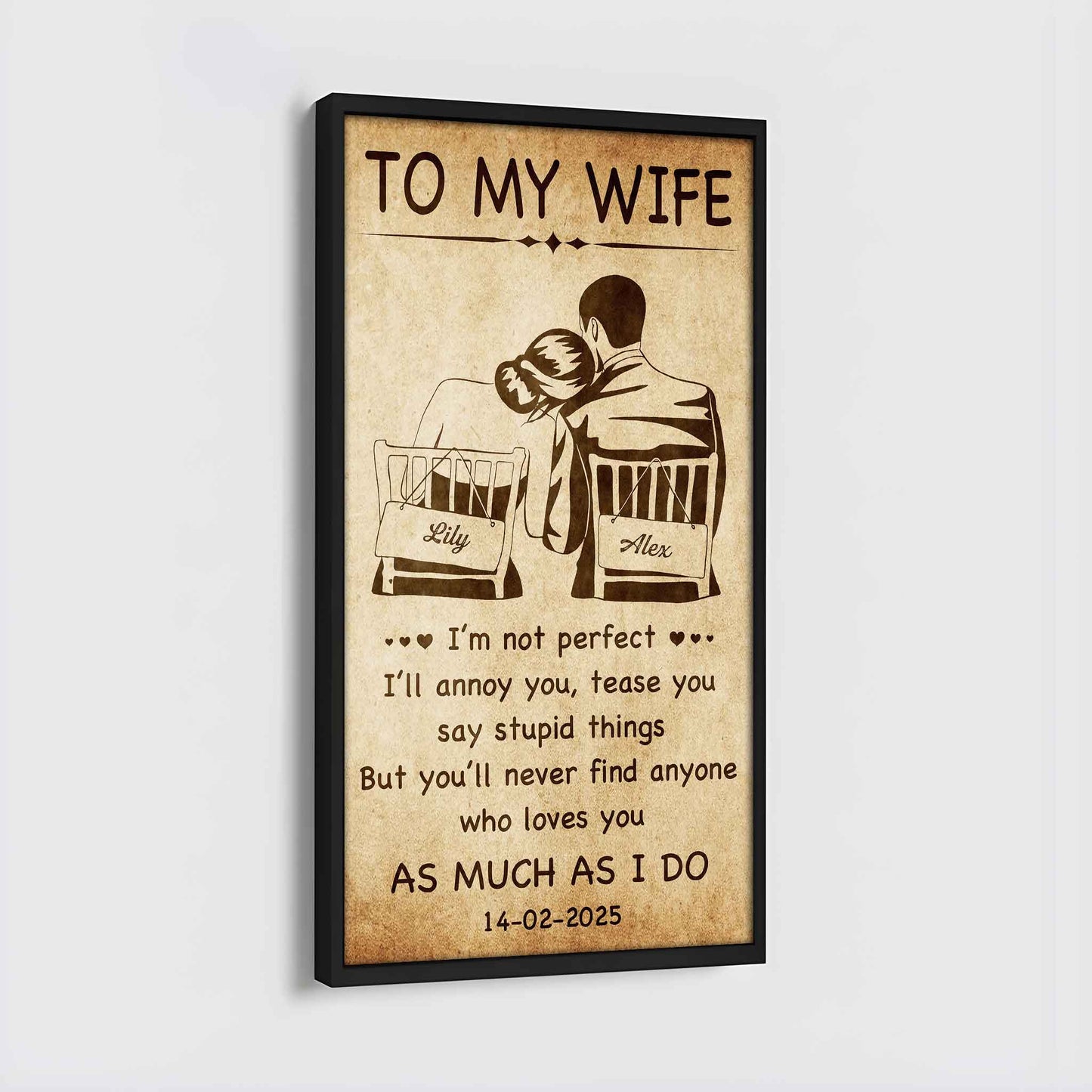 Samurai Poster Canvas To My Wife - I Am Not Perfect