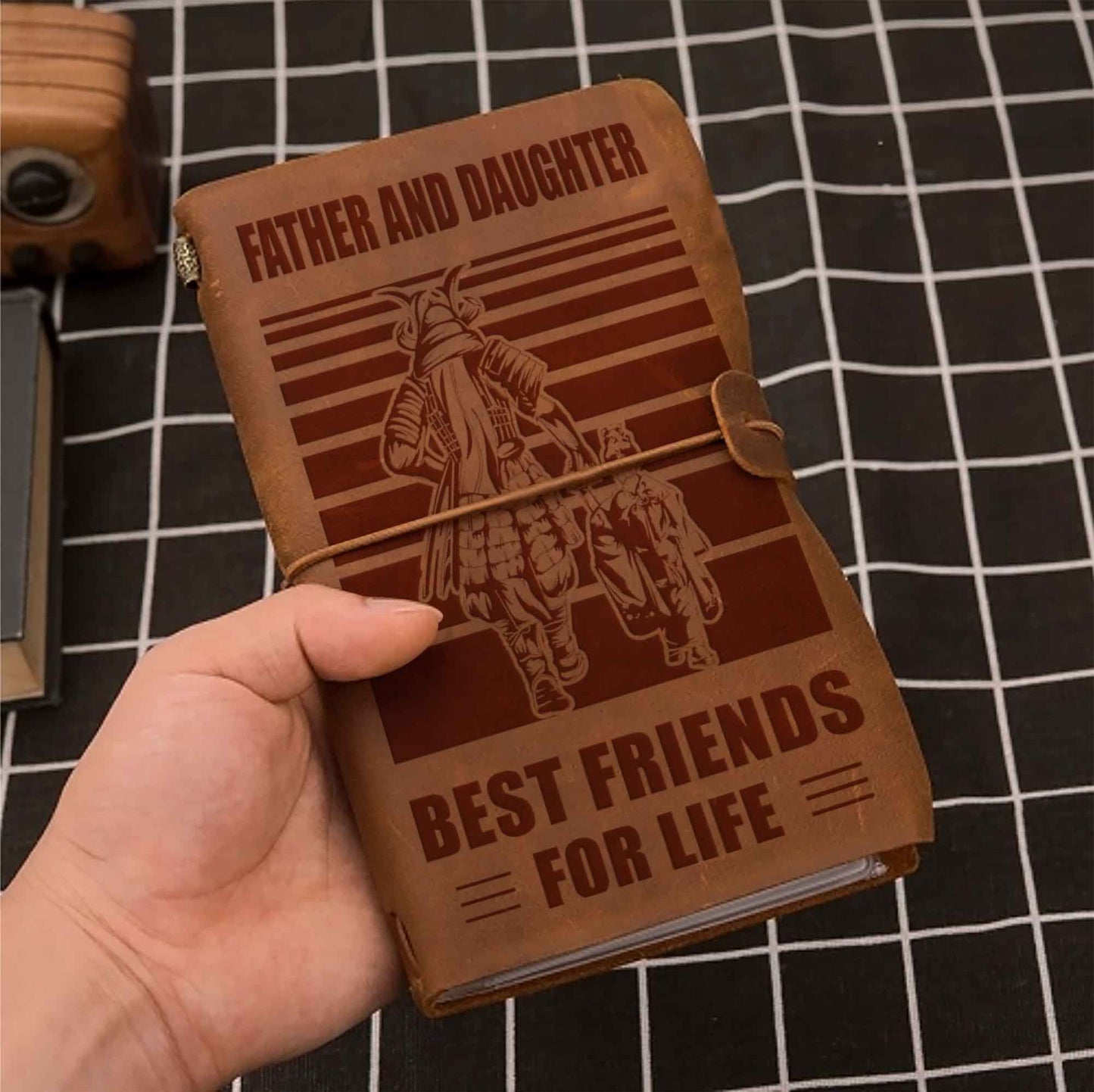 Family Customizable vintage journal notebook, Father And Son Best Friend For Life Vintagegift For Father Day