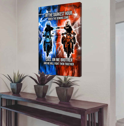 Brother Canvas Wall Art Call On Me Brother And We Will Fight Them Together Gift For Your Friend