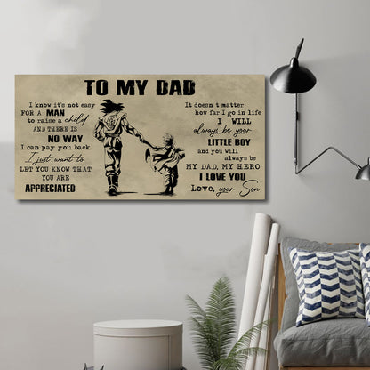 TO DAD- CANVAS POSTER
