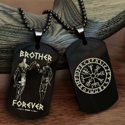 Viking Personalized Double Sided Dog Tag For My Brother - Call On Me Brother And We Will Fight Them Together Gift For Your Friend