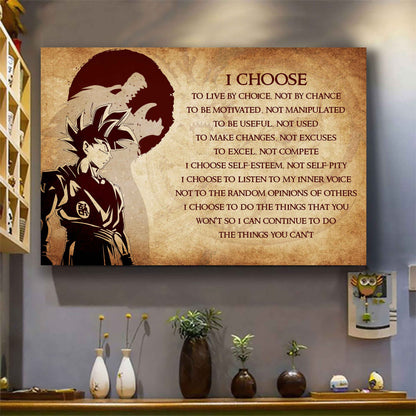 Samurai Poster Canvas I Choose To Live By Choice Best Gift With Motivation Quotes