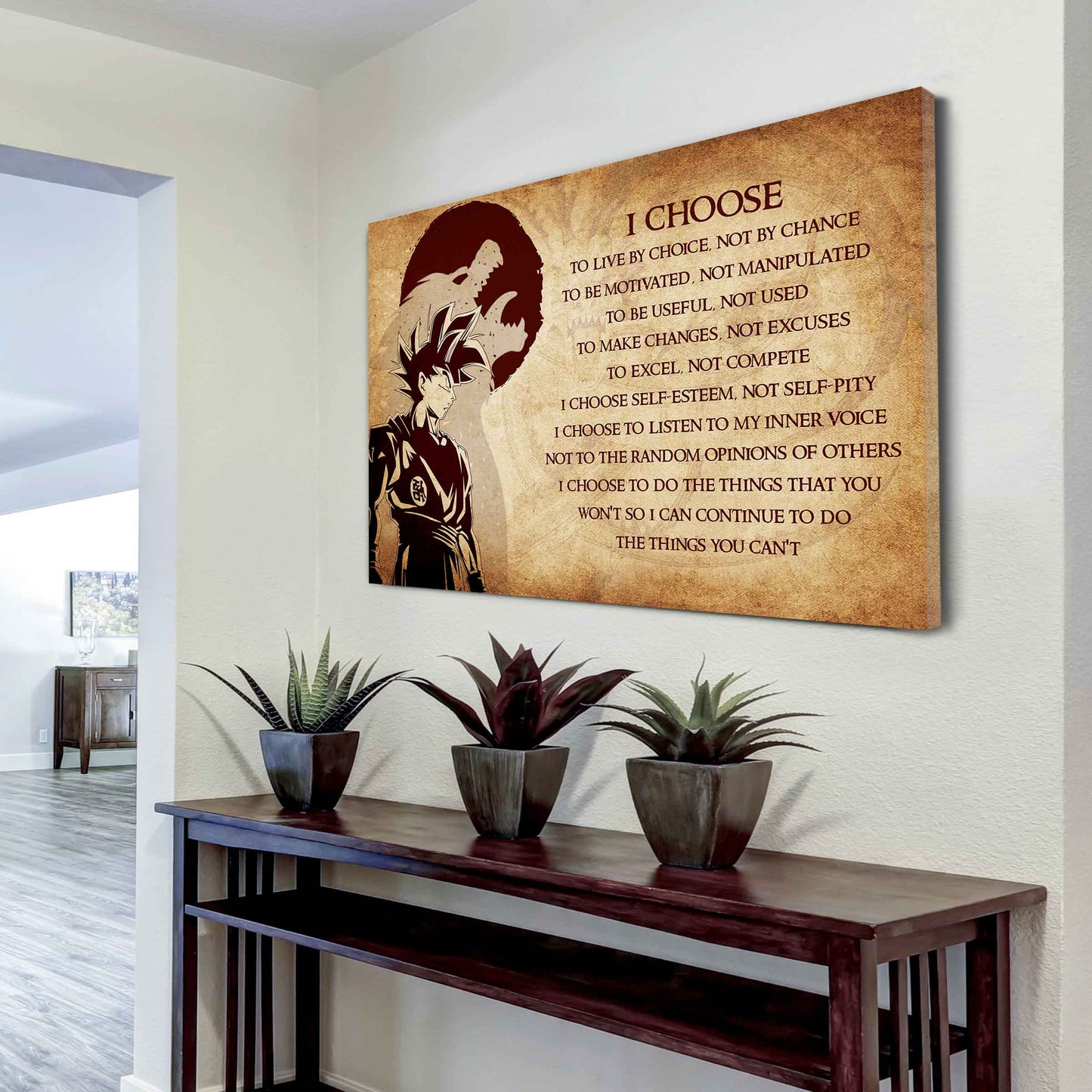 Samurai Poster Canvas I Choose To Live By Choice Best Gift With Motivation Quotes