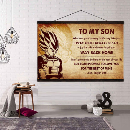 Samurai Poster Canvas Your Way Back Home From Dad To Son Gift For Your Son
