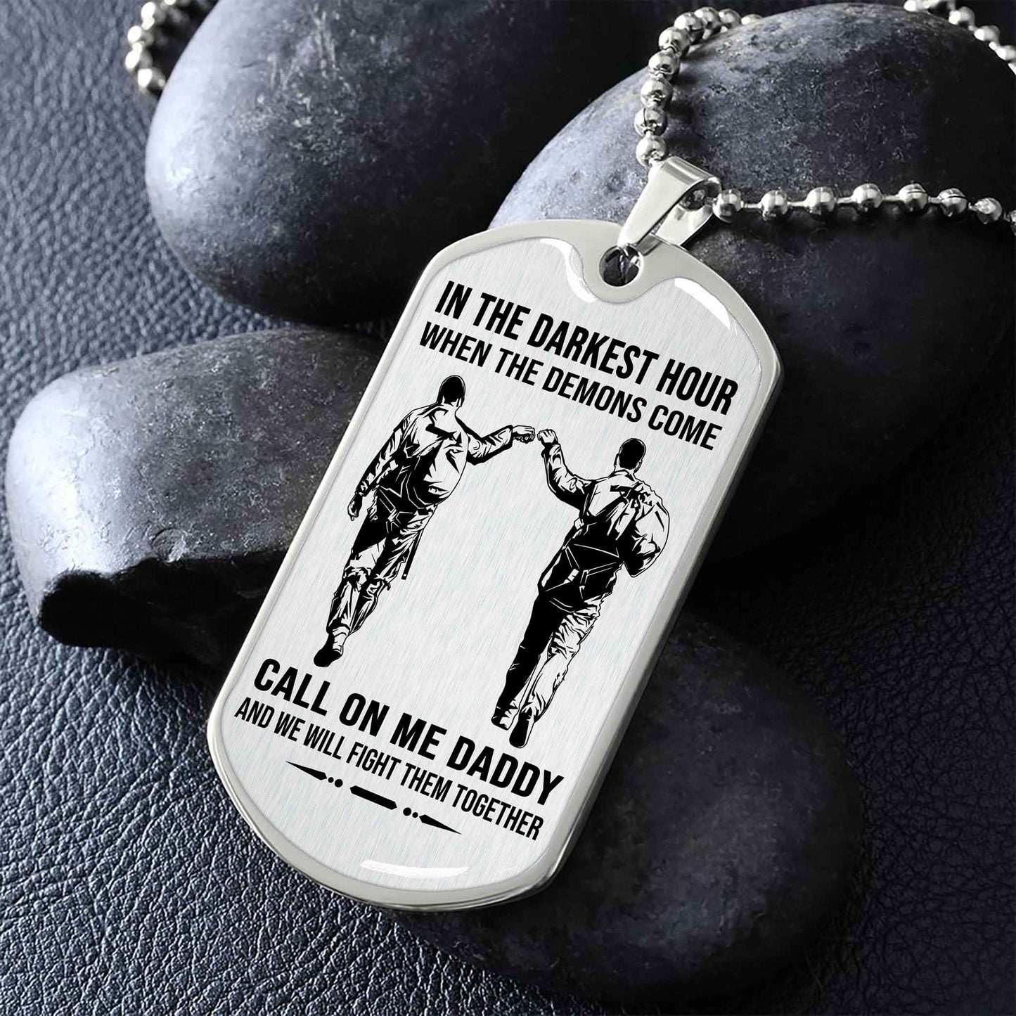 DRB Military Chain Silver Plated 18K Gold Plated Call On Me Daddy Gift For Your Dad