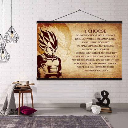 Samurai Poster Canvas I Choose To Live By Choice Best Gift With Motivation Quotes