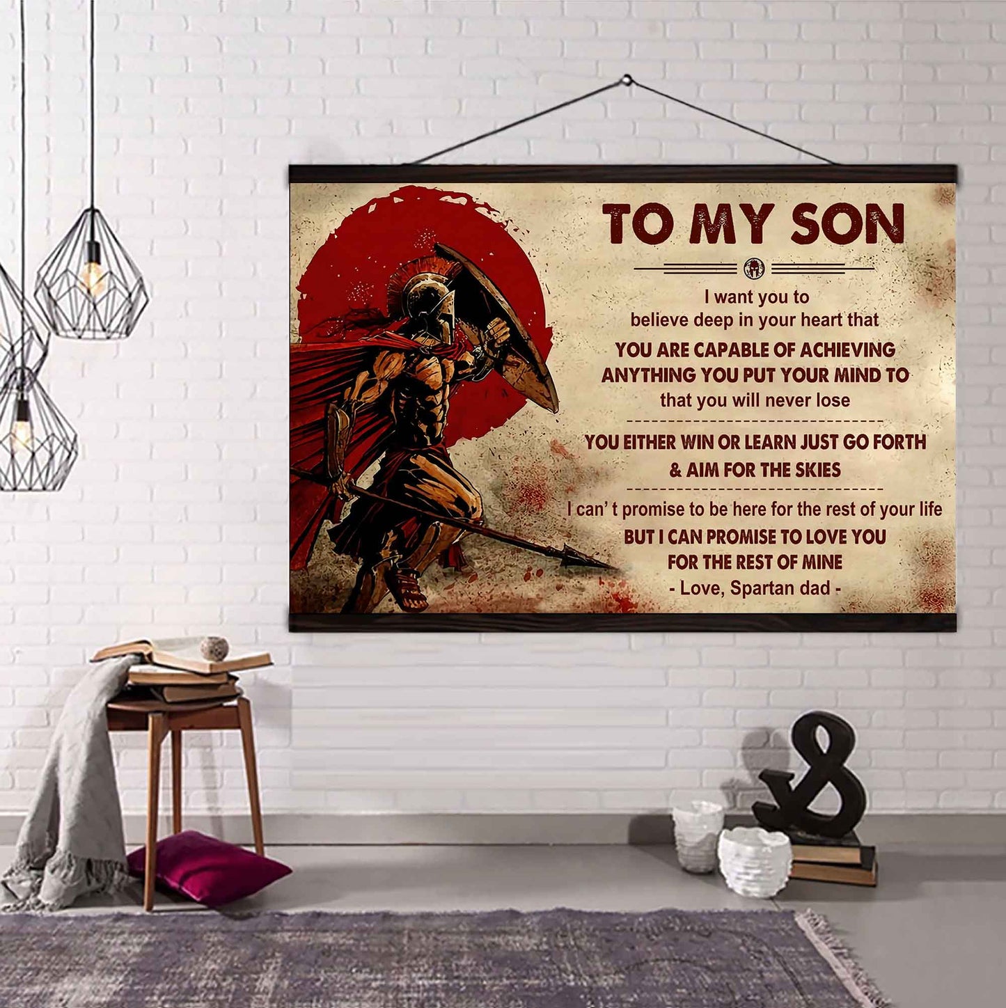 Samurai Poster Canvas You Will Never Lose You Either Win Or Learn From Dad To Son