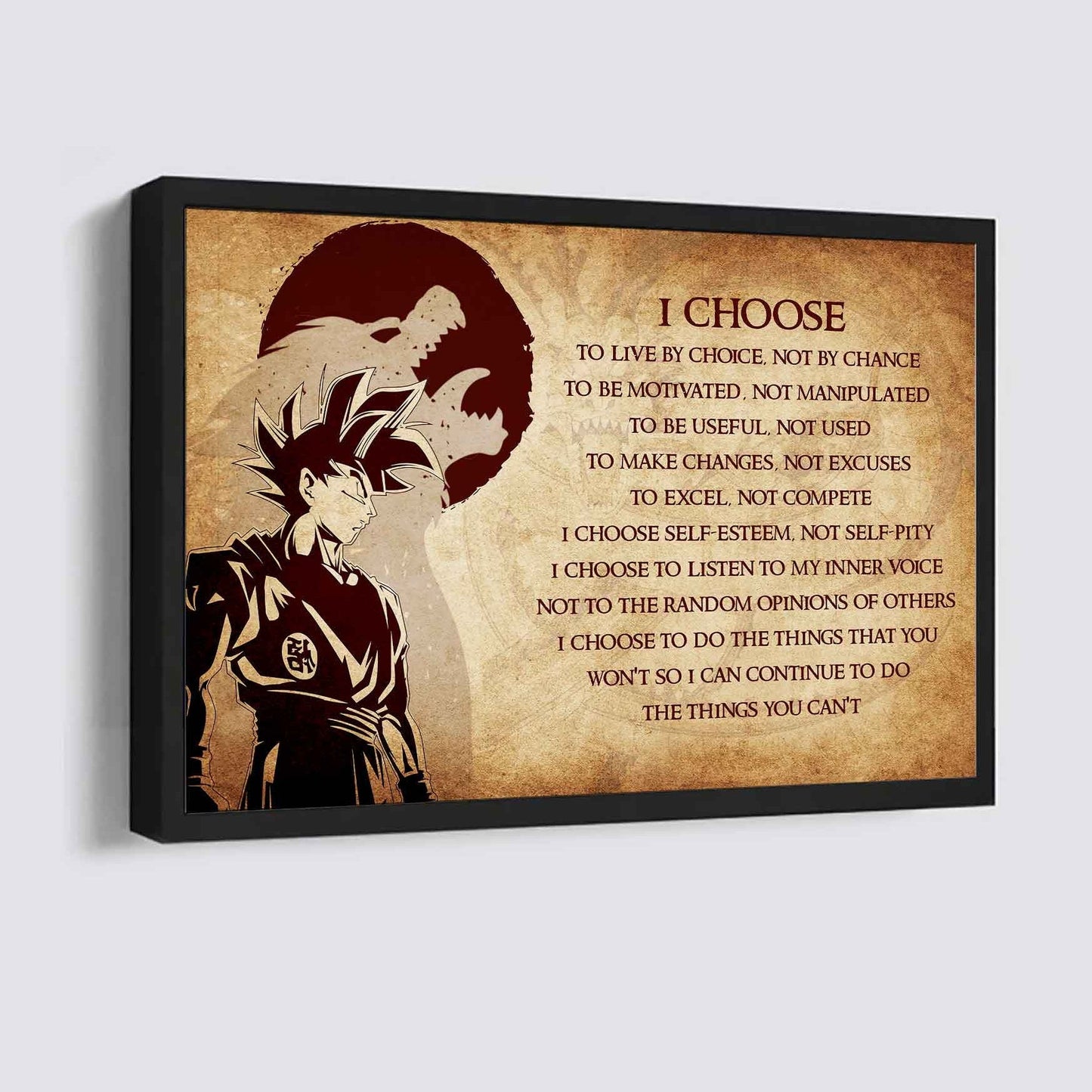 Samurai Poster Canvas I Choose To Live By Choice Best Gift With Motivation Quotes