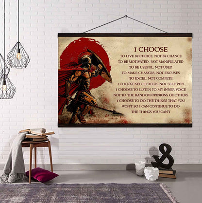 DRB Poster Canvas I Choose To Live By Choice Best Gift With Motivation Quotes