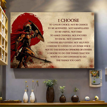DRB Poster Canvas I Choose To Live By Choice Best Gift With Motivation Quotes
