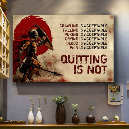 Samurai Poster Canvas Quiting Is Not Best Gifts Motivation Quotes