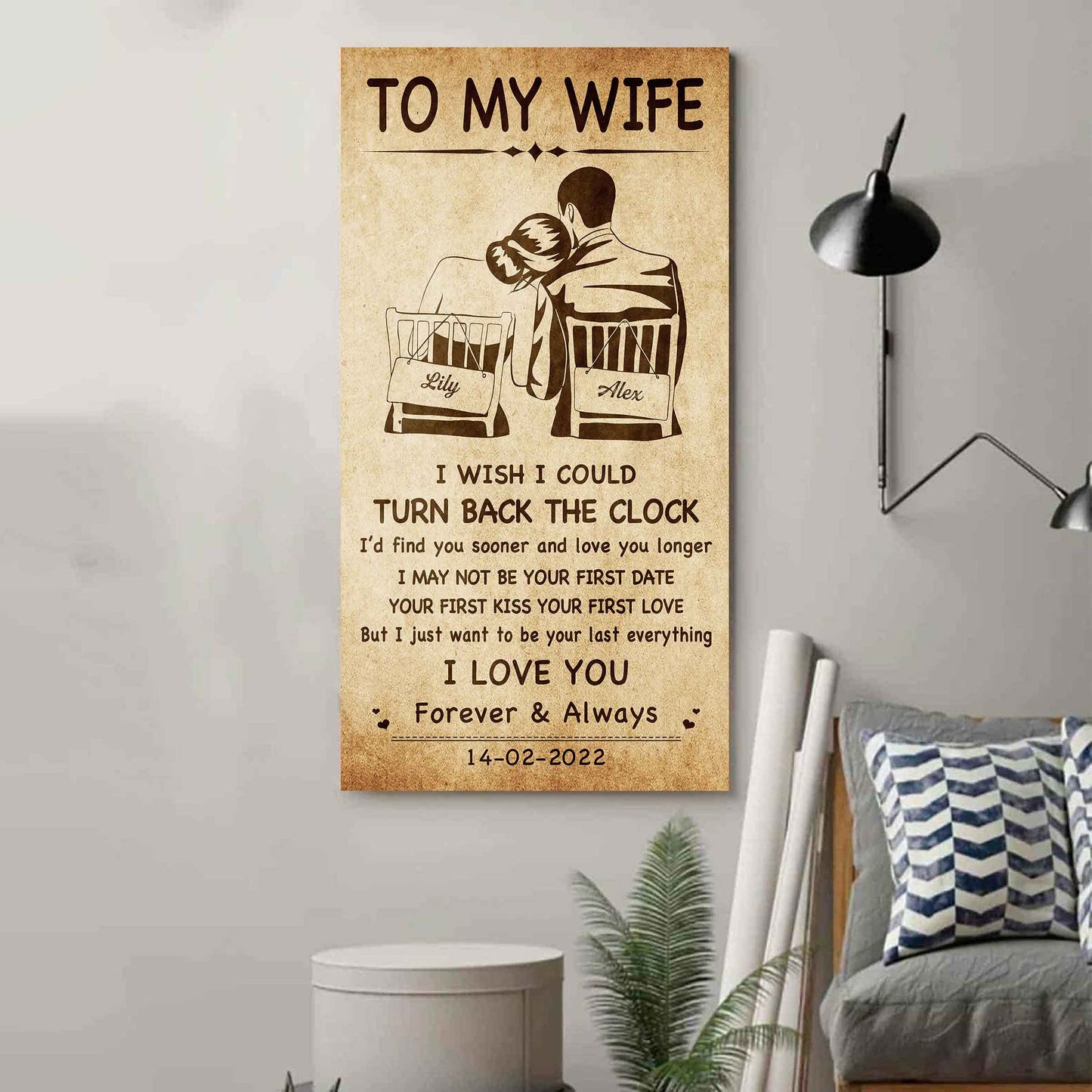 Samurai Poster Canvas To My Wife I Wish I Could Turn Back The Clock - I Love You Forever And Always Gift For Your Wife
