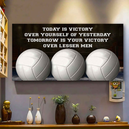 Baseball Poster Canvas - Today Is Victory Over Yourself Over Yourself Of Yesterday Tomorrow Is Your Victory Over Lesser Men