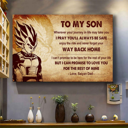 Samurai Poster Canvas Your Way Back Home From Dad To Son Gift For Your Son