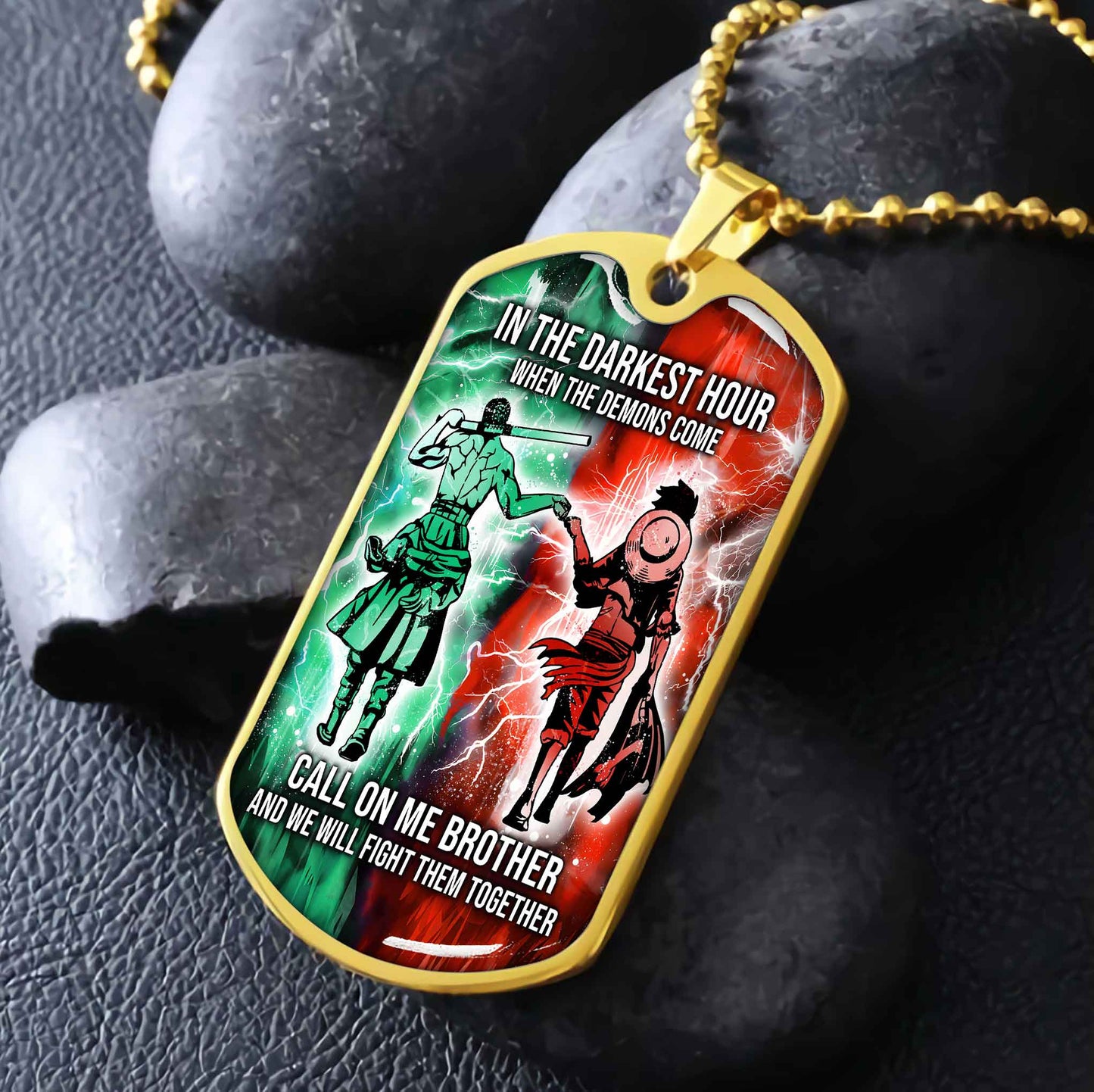 DRB Military Chain Silver Plated 18K Gold Plated Silver Plated Call On Me Brother And We Will Fight Them Together