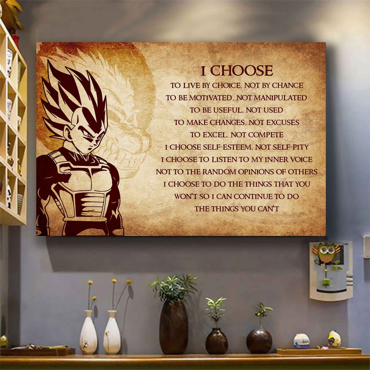 Samurai Poster Canvas I Choose To Live By Choice Best Gift With Motivation Quotes
