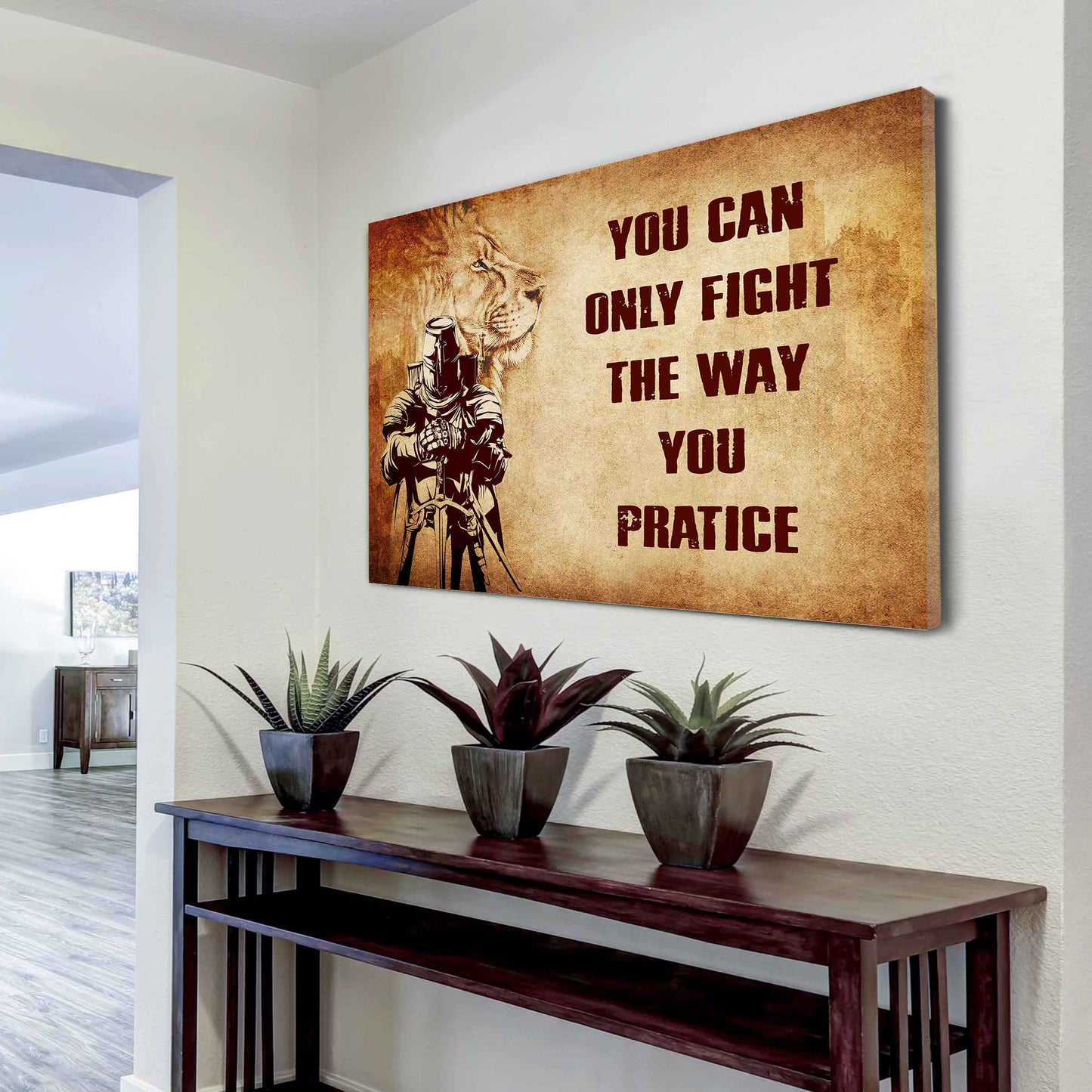 Samurai Poster Canvas You Can Only Fight The Way You Practice