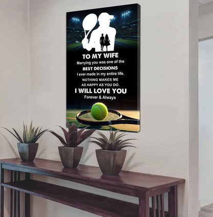 Sport Poster Canvas To My Wife Marrying You Was One Of The Best Decision Gift For Your Wife