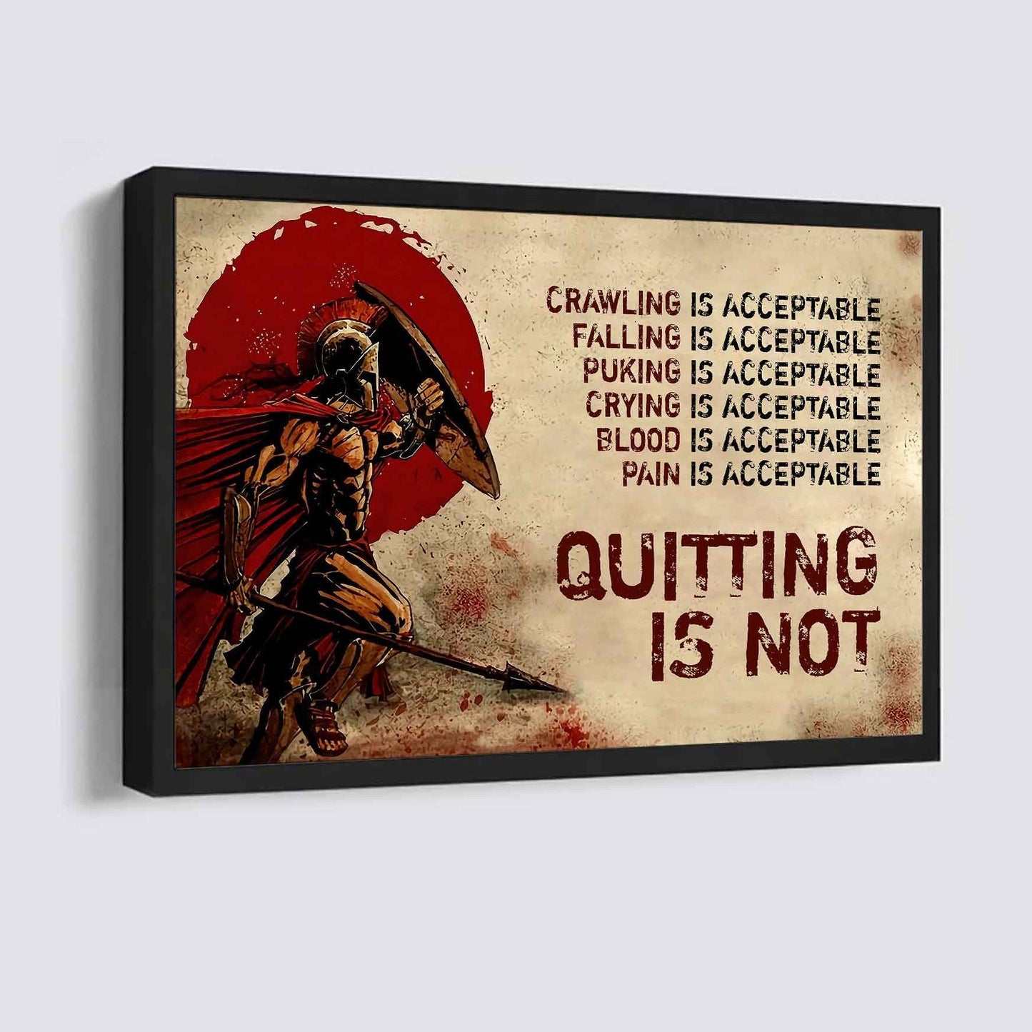 Samurai Poster Canvas Quiting Is Not Best Gifts Motivation Quotes