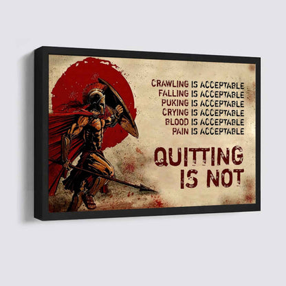 Samurai Poster Canvas Quiting Is Not Best Gifts Motivation Quotes