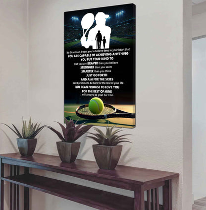 Hockey Poster Canvas Grandpa To Grandson - That You Are Braver Than You Believe You Are Capable Of I Will Always Your No 1 Fan