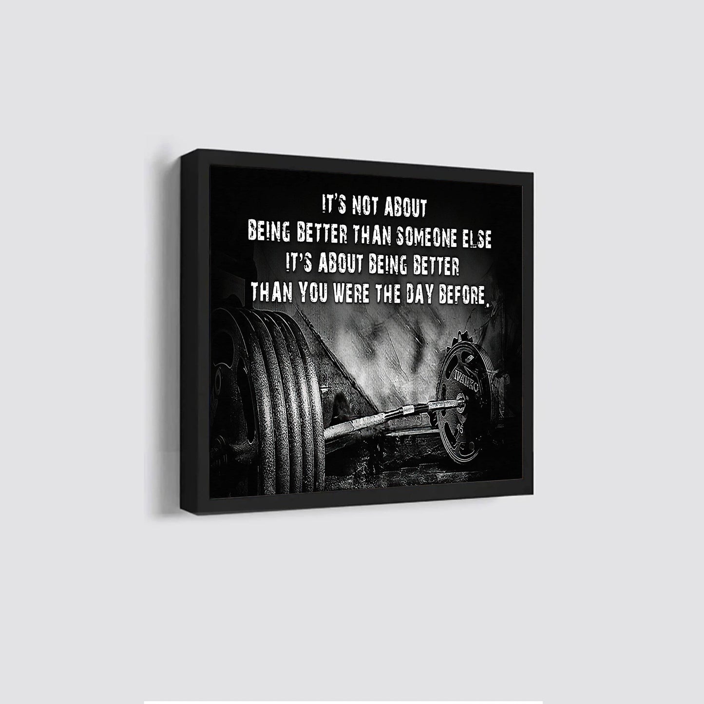 Basketball Square Poster Canvas It's Not About Being Better Than Someone Else It's About Being Better Than You Were The Day Before