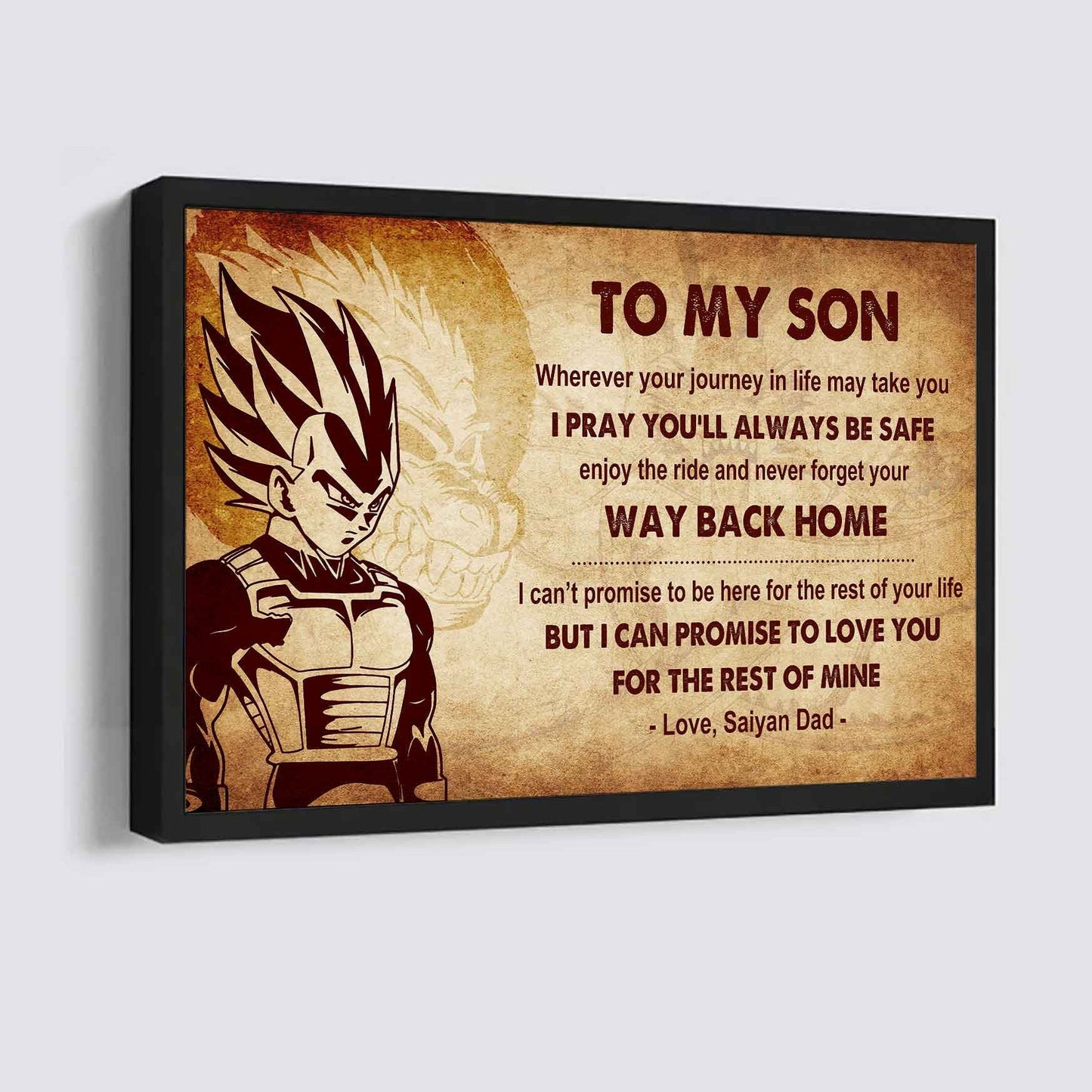 Samurai Poster Canvas Your Way Back Home From Dad To Son Gift For Your Son