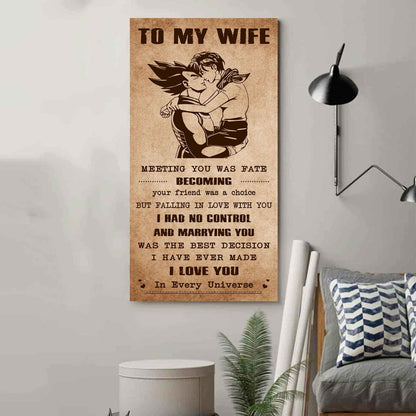 Samurai Poster Canvas To My Wife Meeting You Was Fate - I Love You Forever And Always Gift For Your Wife