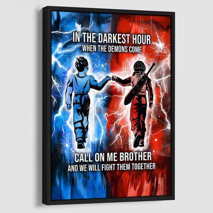 DRB Canvas Wall Art Call On Me Brother And We Will Fight Them Together Gift For Your Friend