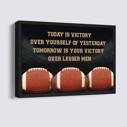 Basketball Poster Canvas Today Is Victory Over Your Self Best Gift With Motivation Quotes