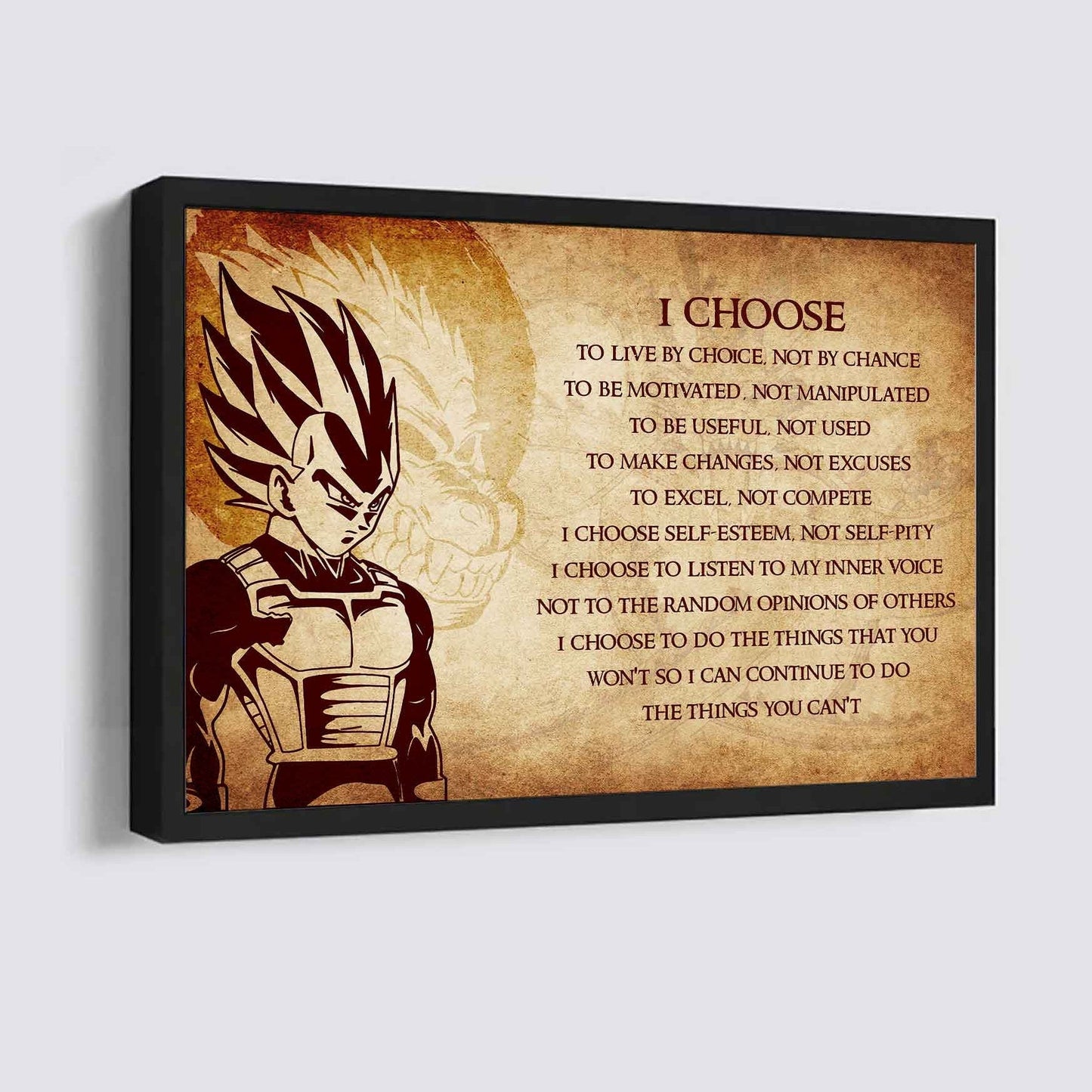 Samurai Poster Canvas I Choose To Live By Choice Best Gift With Motivation Quotes