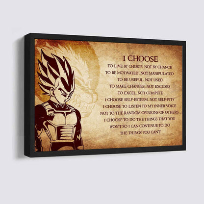 Samurai Poster Canvas I Choose To Live By Choice Best Gift With Motivation Quotes