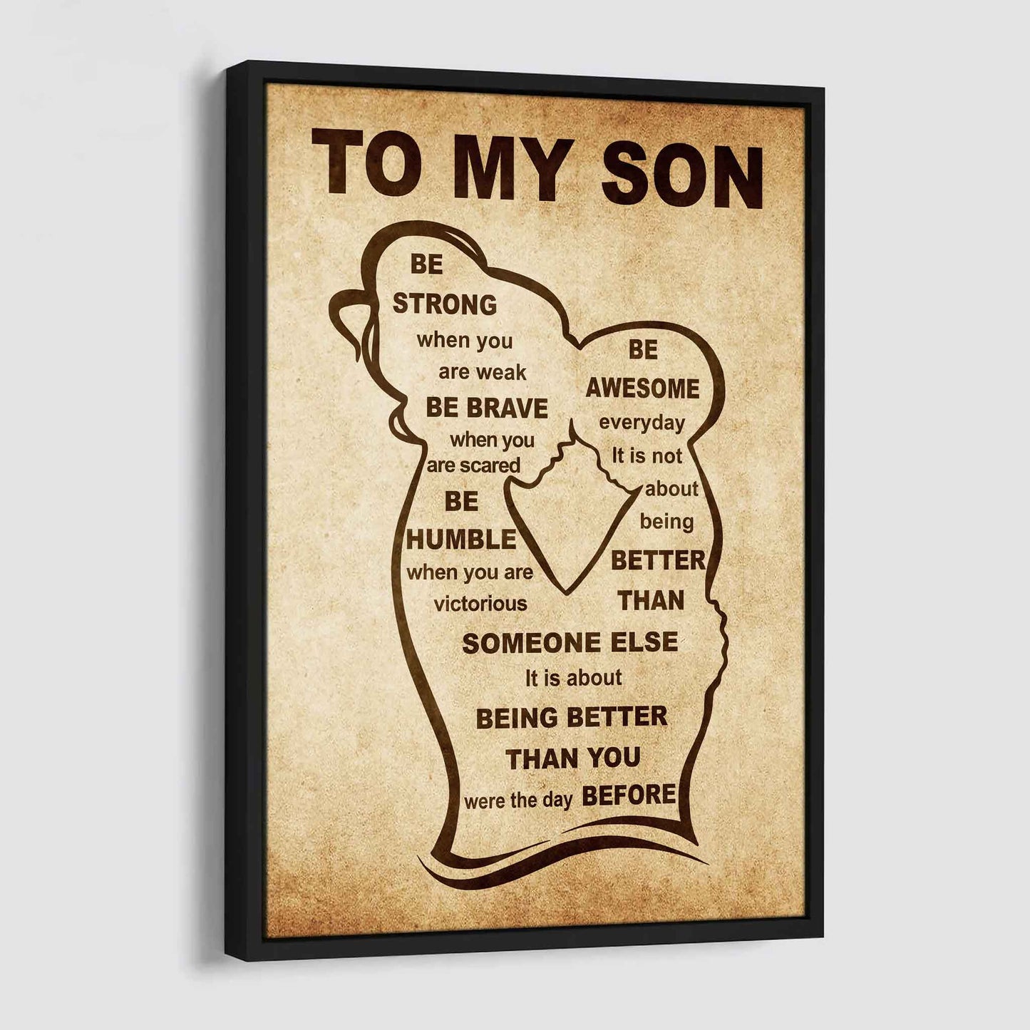 Personalized Family Poster Canvas Mom To My Son Gift From Mom Gift For Your Son With Motivational Message