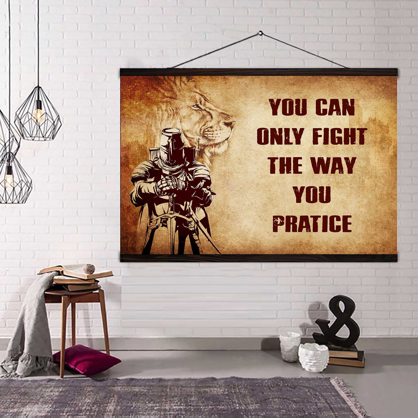 Samurai Poster Canvas You Can Only Fight The Way You Practice