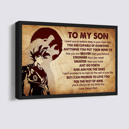 Samurai Poster Canvas Just Go Forth And Aim For The Skies From Dad To Son Gift For Your Son