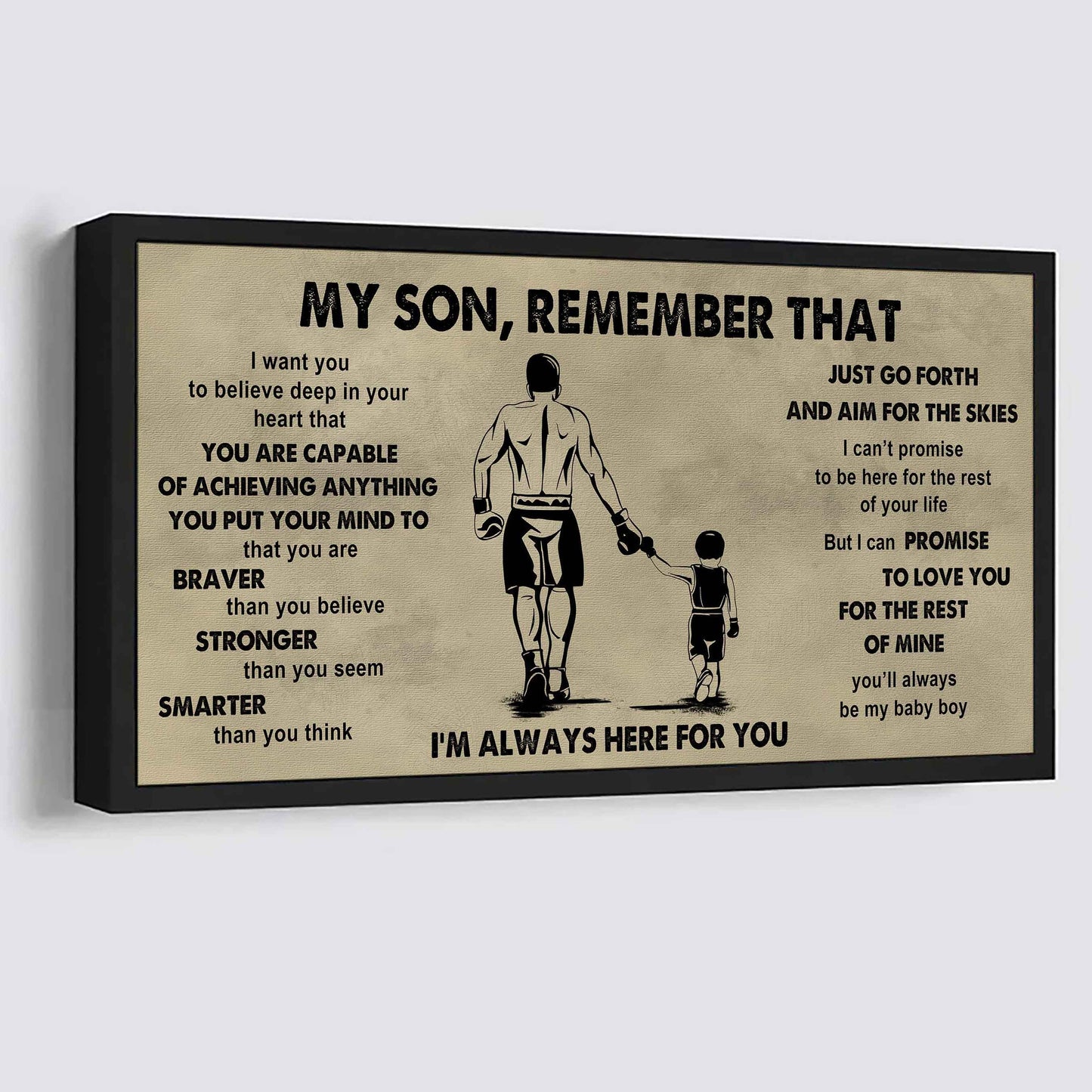 Personalized Sport Poster Canvas - My Son Remember That Just Go Forth And Aim For The Skies
