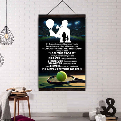 Baketball Poster Canvas Grandma To Granddaughter - Whisper Back I Am The Storm I Will Always Your No 1 Fan