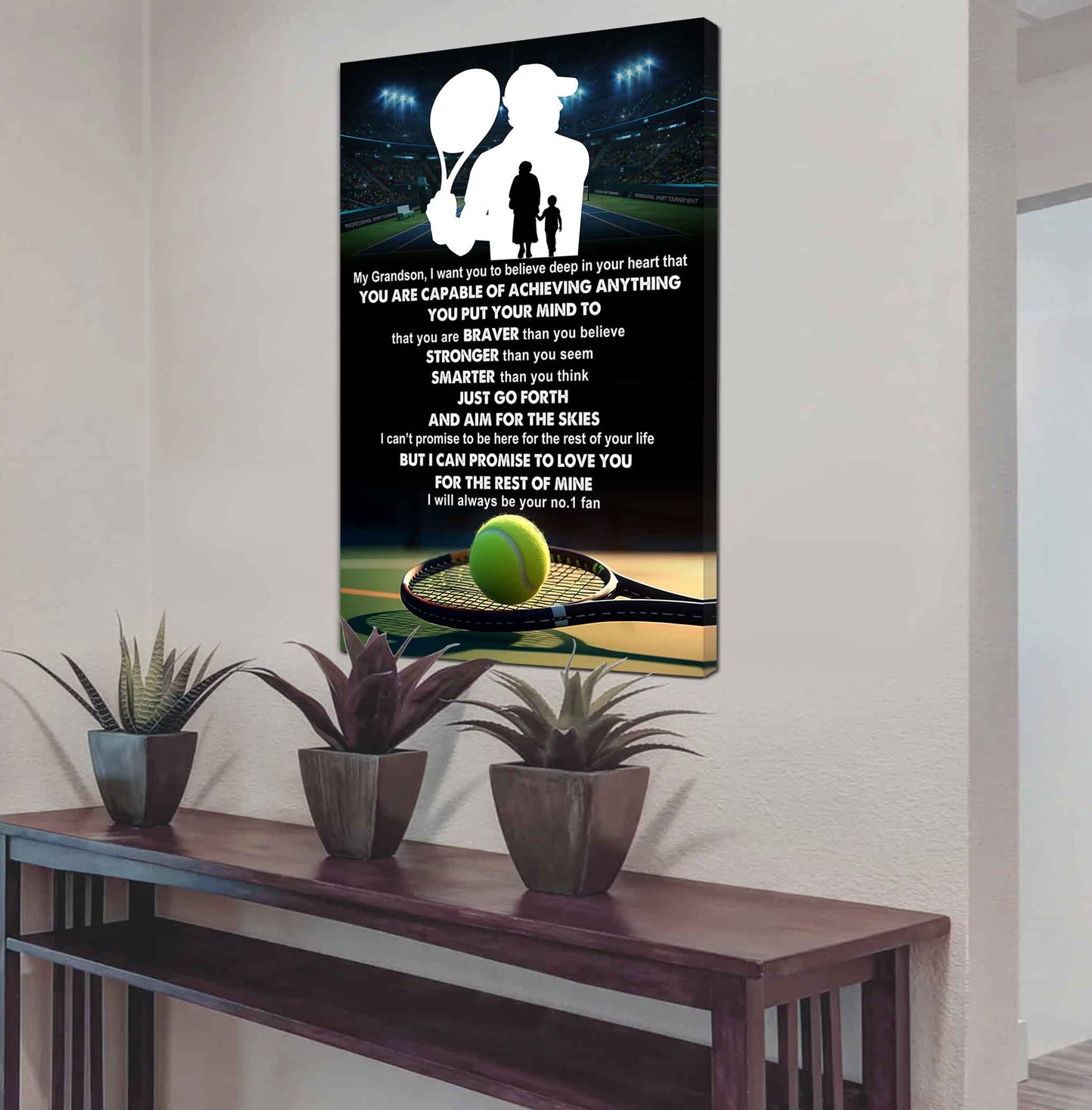 Soccer Poster Canvas Grandma To Grandson - That You Are Braver Than You Believe You Are Capable Of I Will Always Your No 1 Fan