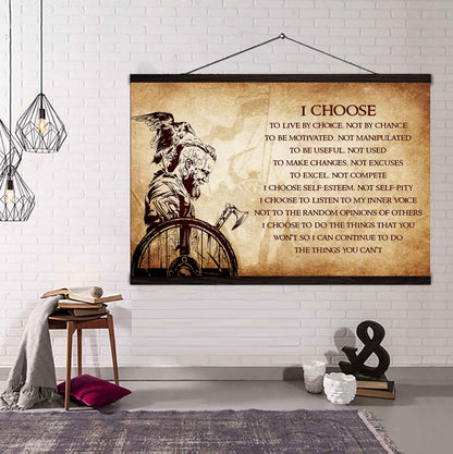 Samurai Poster Canvas I Choose To Live By Choice Best Gift With Motivation Quotes