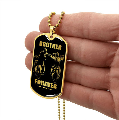 Viking-Military Chain (18K Gold Plated)-gifts from brother, n the darkest hour, When the demons come call on me brother and we will fight them together