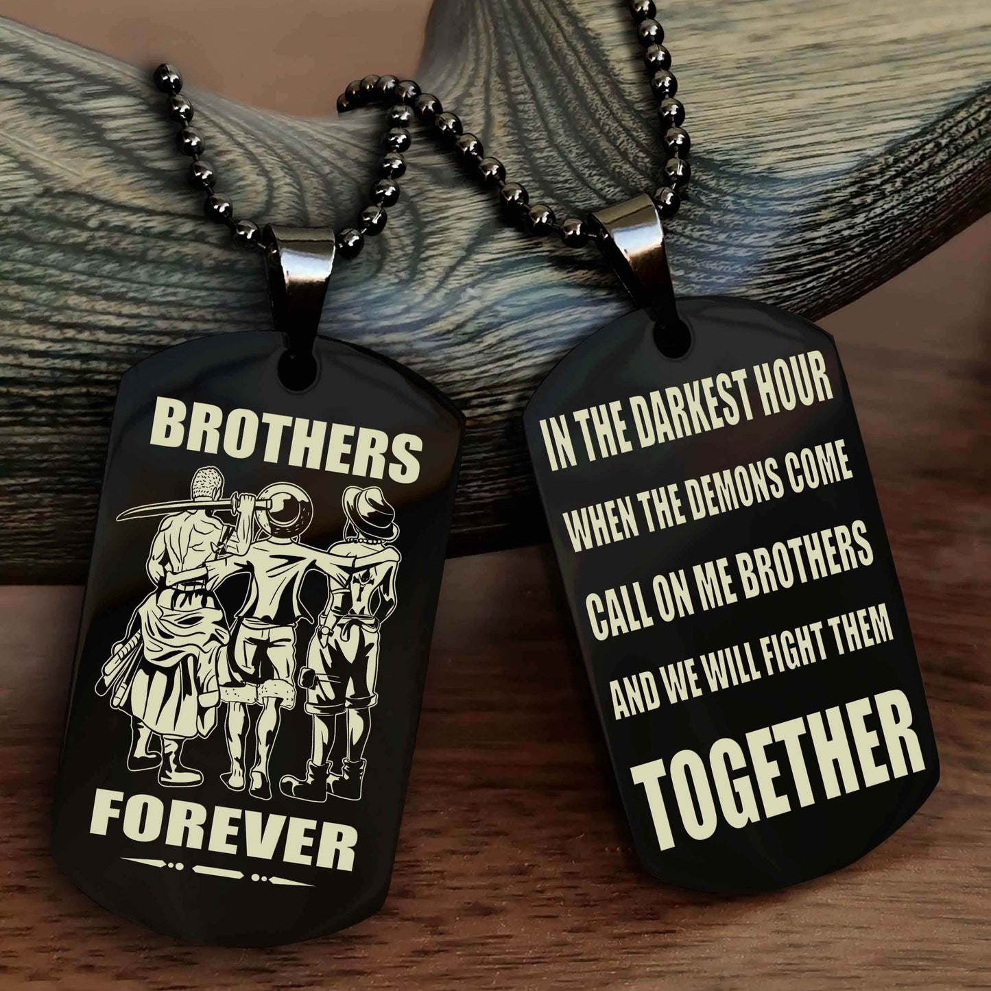 Viking 3 Brother Personalized Double Sided Dog Tag For My Brother - Call On Me Brother And We Will Fight Them Together Gift For Your Friend