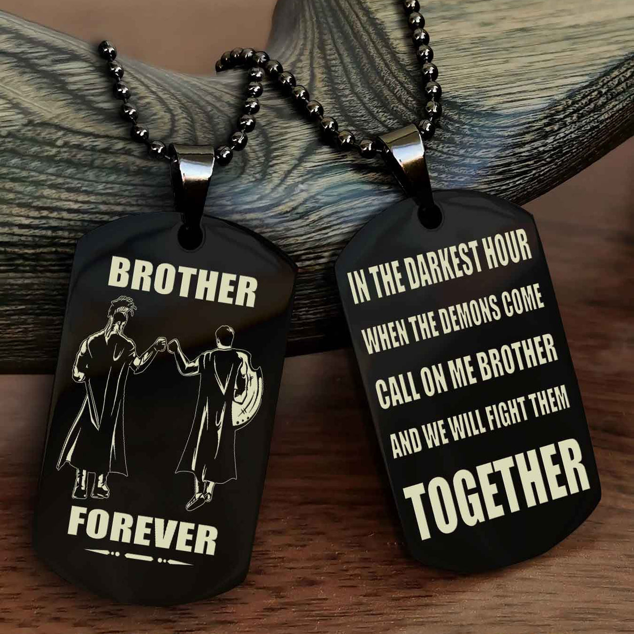 TWD Personalized Double Sided Dog Tag For My Brother - Call On Me Brother And We Will Fight Them Together Gift For Your Friend