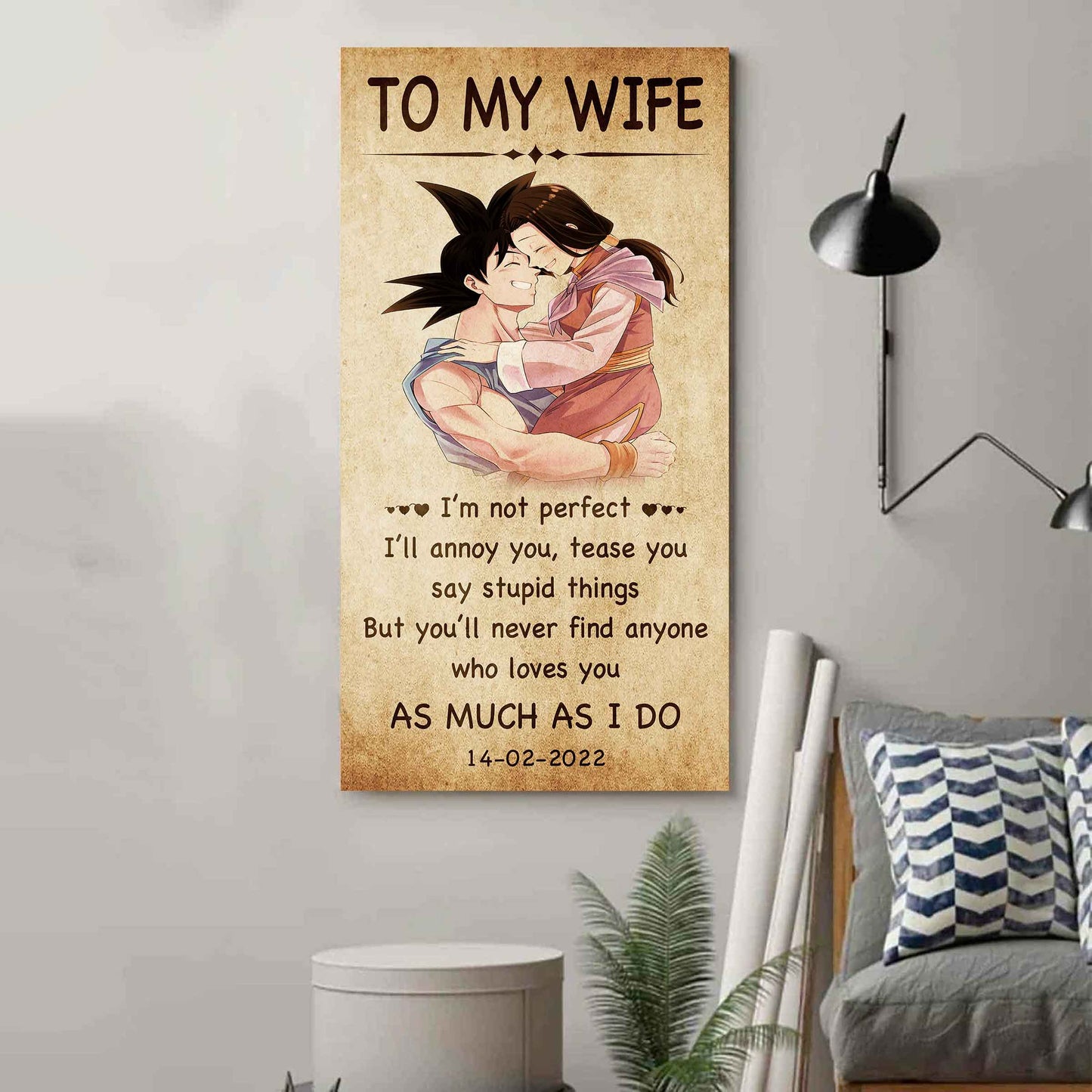 Family Poster Canvas To My Wife - I Am Not Perfect