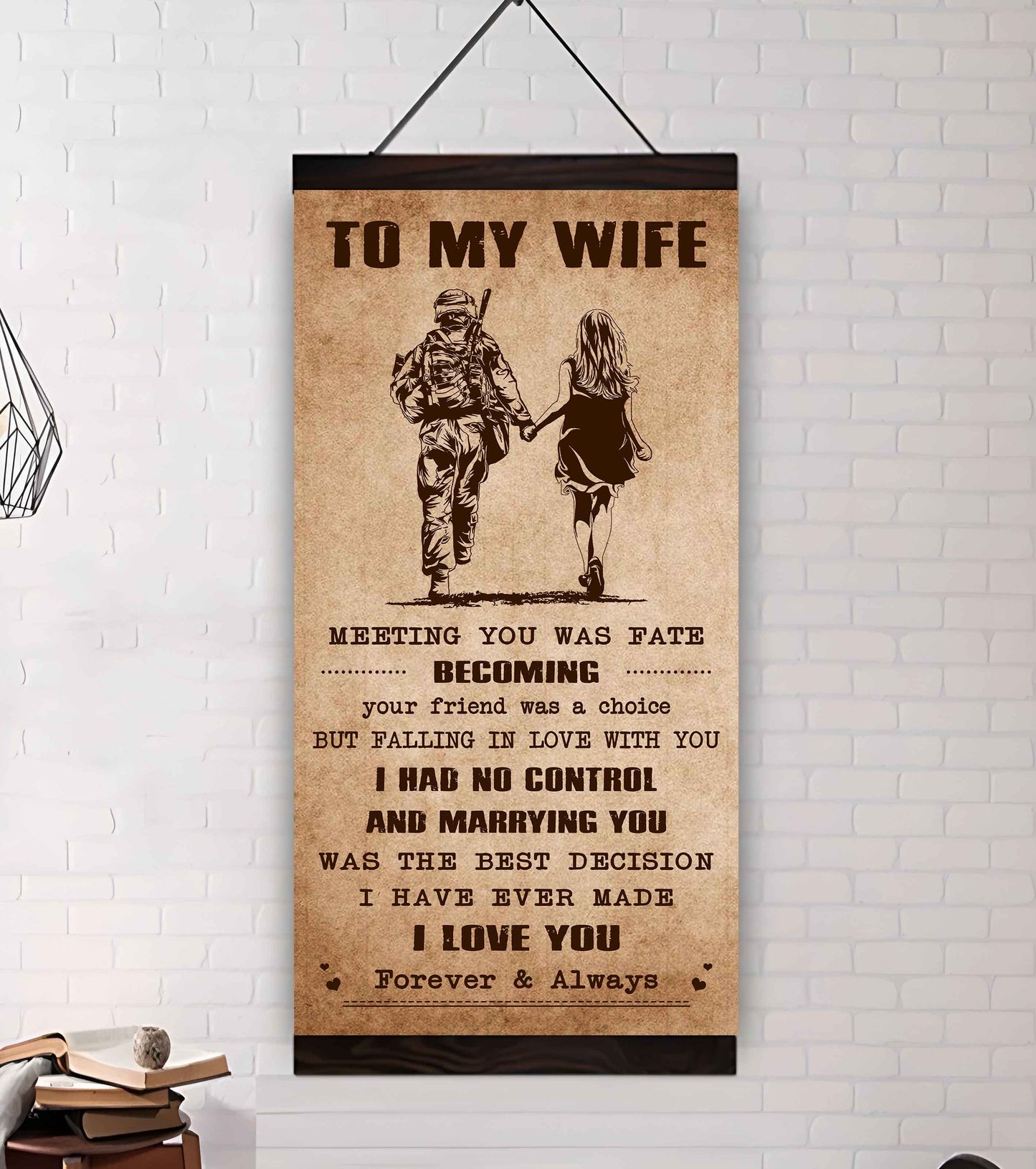 Samurai Poster Canvas To My Wife Meeting You Was Fate - I Love You Forever And Always Gift For Your Wife