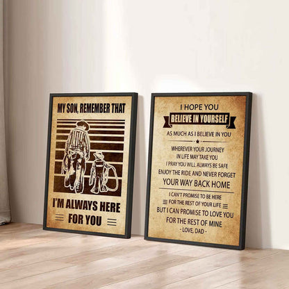 Combo 2 DRB Poster Canvas My Son Remember That - Never Forget Your Way Back Home