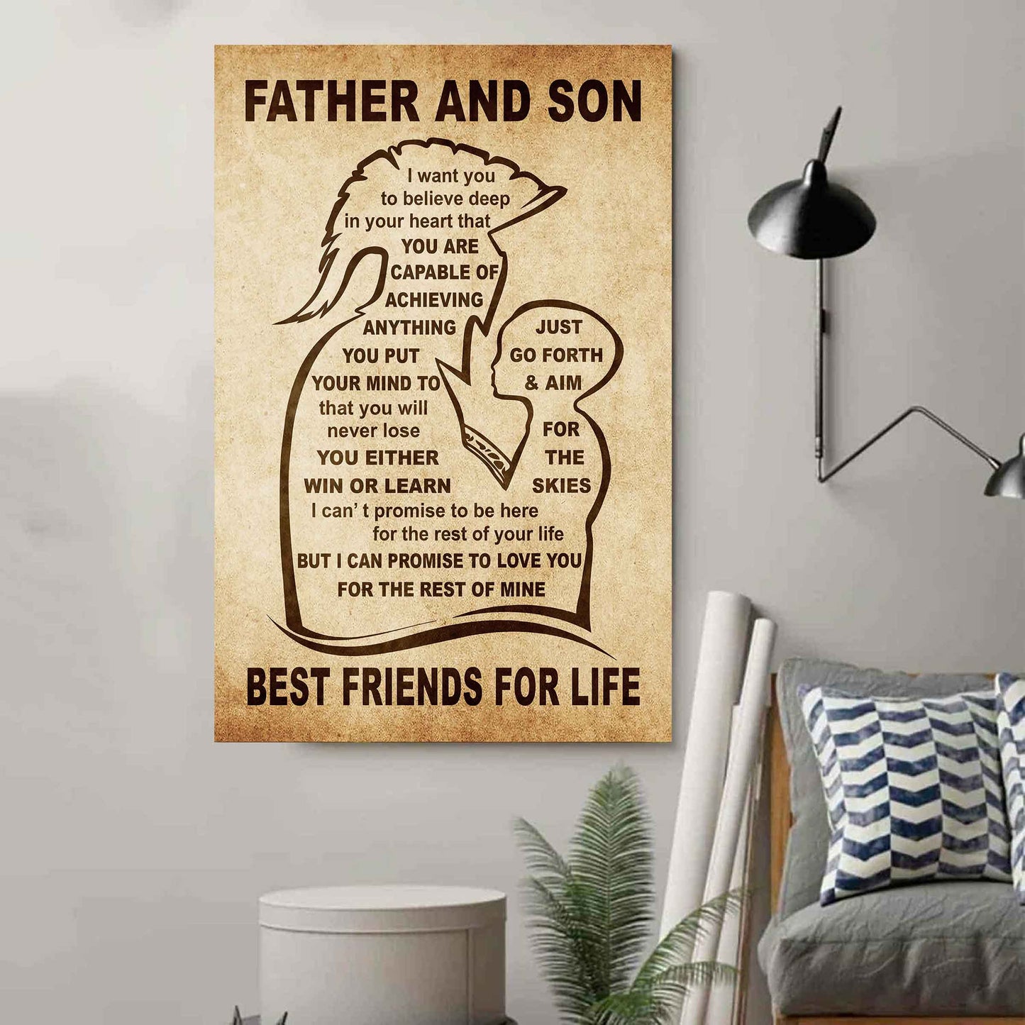 Personalized Family Poster Canvas You Will Never Lose You Either Win Or Learn To My Son Gift From Dad Gift For Your Son