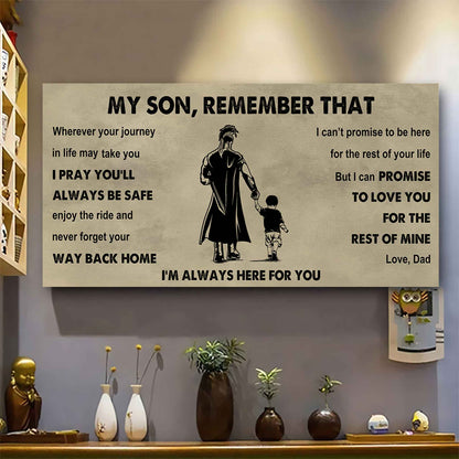 Personalized DRB Poster Canvas - My Son Remember That Never Forget Your Way Back Home
