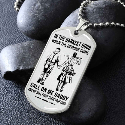 DRB Military Chain Silver Plated 18K Gold Plated Call On Me Daddy Gift For Your Dad