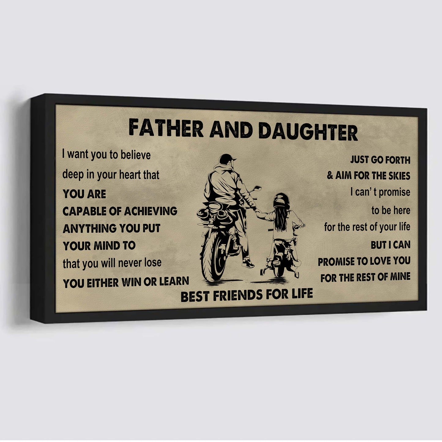 Samurai Father And Daughter Best Friends For Life - Ver 2 You Will Never Lose Poster Canvas Gift For Daughter From Father