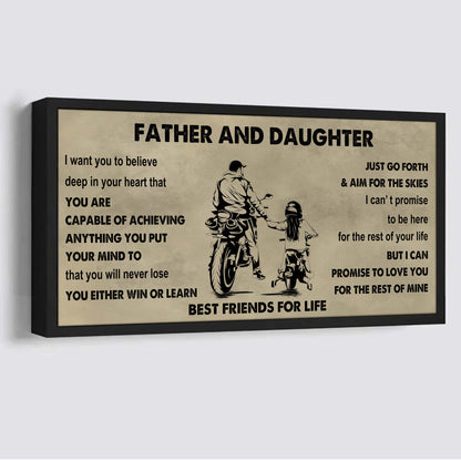 Vikings Father And Daughter Best Friends For Life - Ver 2 You Will Never Lose Poster Canvas Gift For Daughter From Father